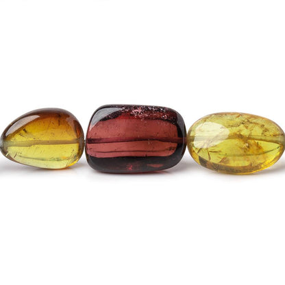 10-20mm Multi Color Tourmaline Plain Nugget Beads 20 inch 37 pieces AAA