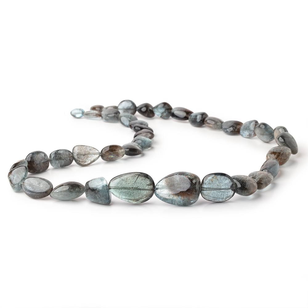 10-25mm Copper Moss Aquamarine Plain Nugget 23 inch 38 Beads AAA