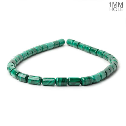 10.5-13.5mm Malachite Plain Tube Beads 14.5 inch 32 pieces 1mm Hole