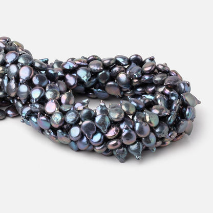 10.5-14mm Peacock Coin Freshwater Pearl with Tail 16 inch 43 Beads