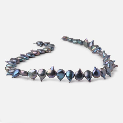 10.5-14mm Peacock Coin Freshwater Pearl with Tail 16 inch 43 Beads