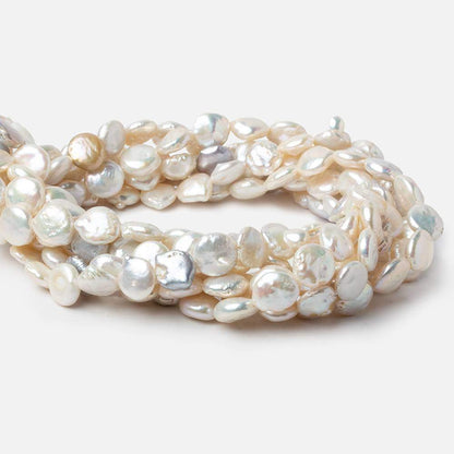 10.5mm Off White Coin Freshwater Pearls 16 inch 36 pcs
