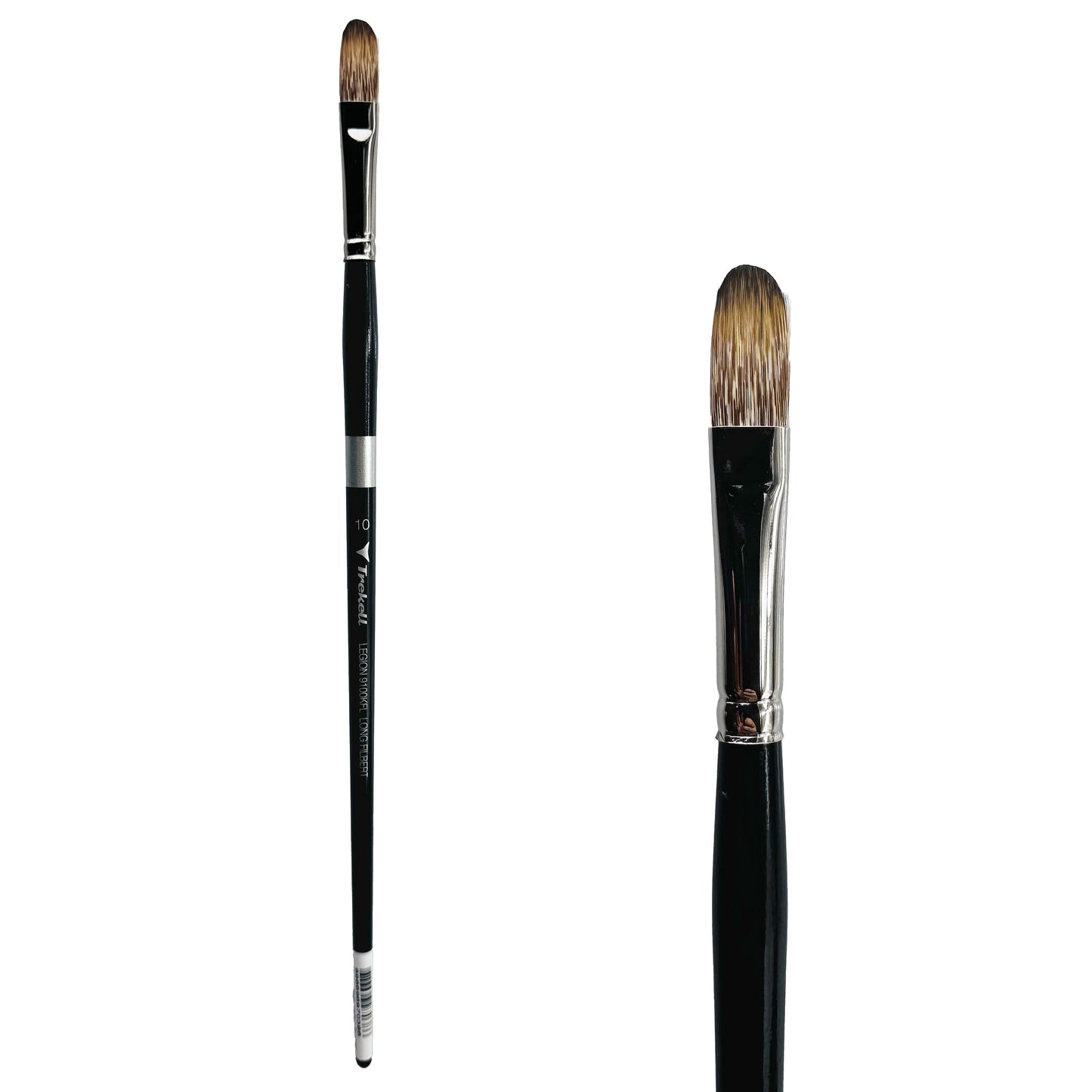 Trekell Legion Synthetic Mongoose Long Handle Artist Brush - Size #10 Long Filbert