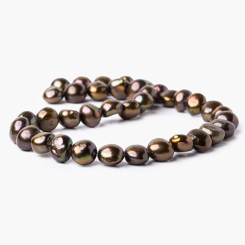 10mm - 11mm Chocolate Baroque Pearl, 15 inch, 36 pieces