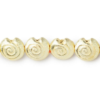 10mm 14kt Gold plated Copper Spiral Beads 8 inch 21 pieces