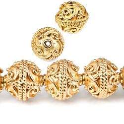 10mm 22kt Gold Plated Copper Round, Twisted Rope and Wave Design *DISCONTINUED*