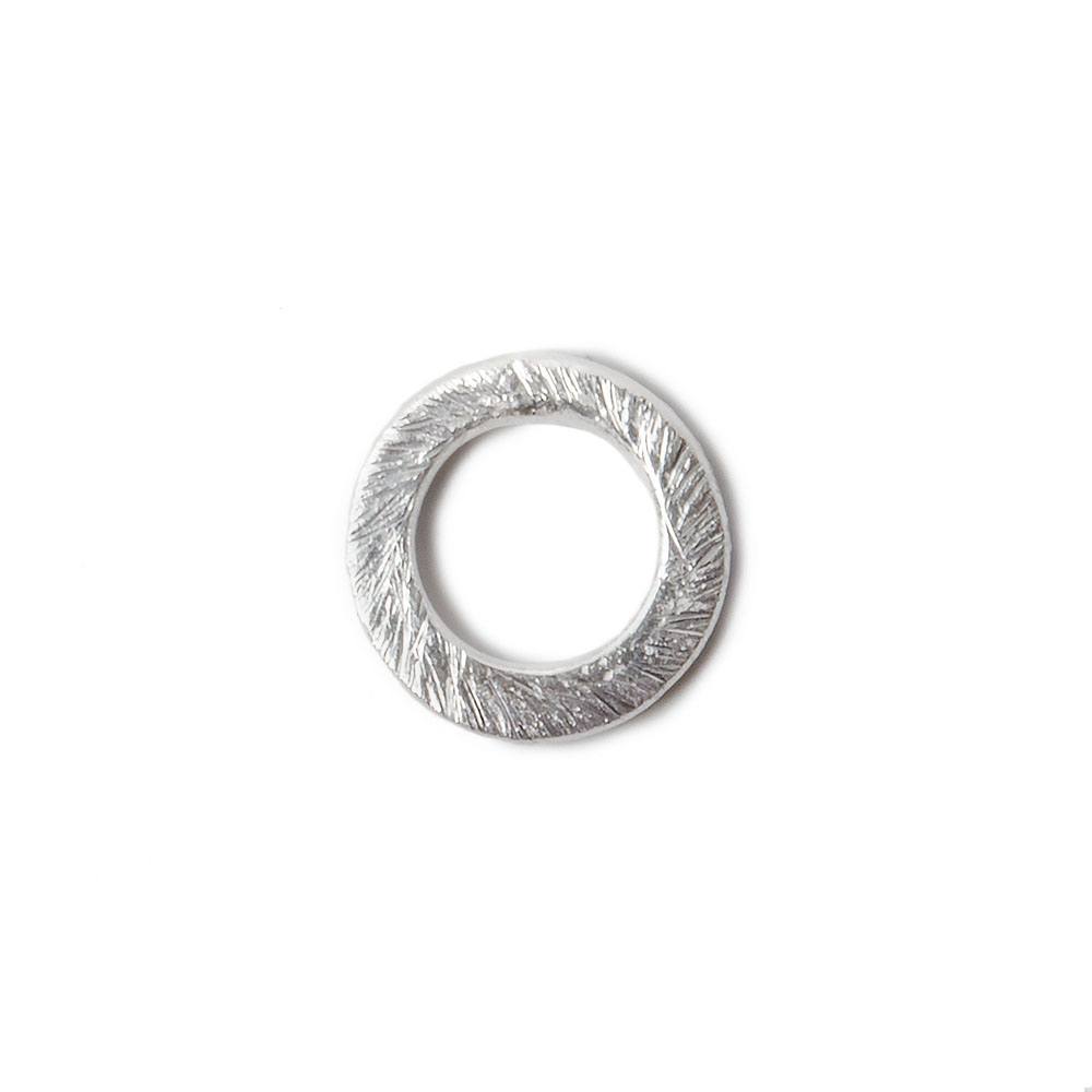 10mm .925 Silver brushed Jump Ring Set of 10 pieces