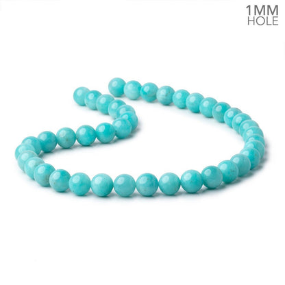 10mm Amazonite Plain Round Beads 16 inch 40 pieces AA 1mm hole