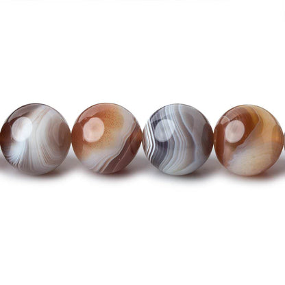 10mm Botswana Agate plain round beads 16 inch 39 pieces AAA