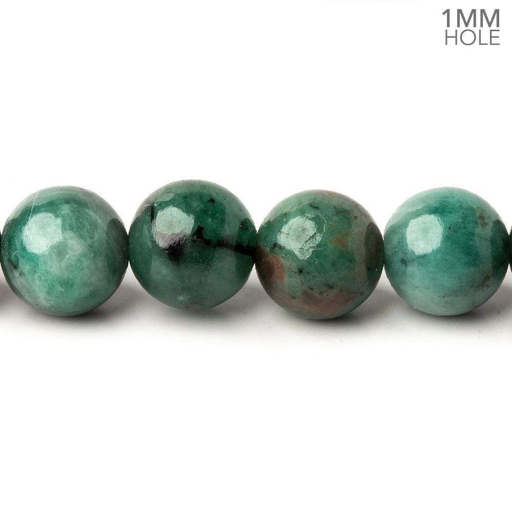 10mm Brazilian Emerald Plain Round Beads 16 inch 43 pieces 1mm Hole