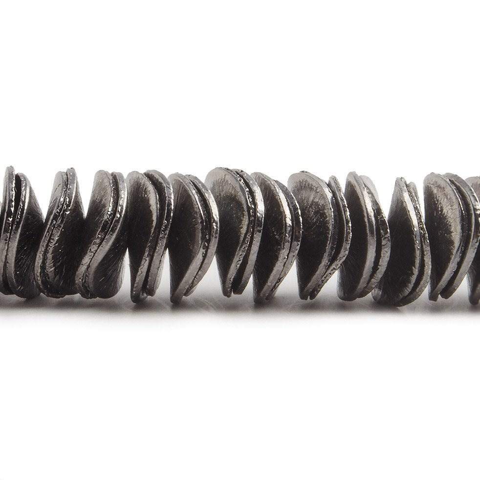 10mm Brushed Wavy Disc Spacers 8 inch 130 Beads