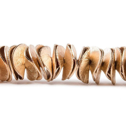 10mm Brushed Wavy Disc Spacers 8 inch 130 Beads