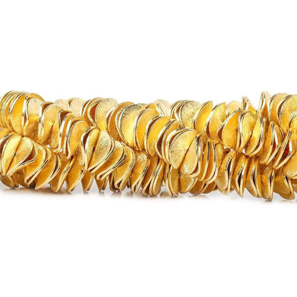 10mm Brushed Wavy Disc Spacers 8 inch 130 Beads