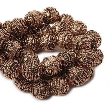 10mm Copper Bead Bead Round Four Leaf tip 8 inch 18 pcs