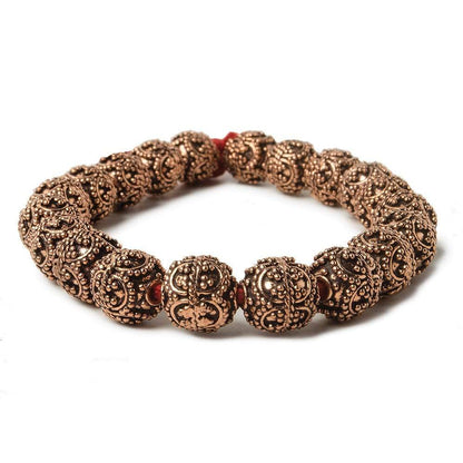 10mm Copper Bead Bead Roval Edwardian 8 inch 18 pcs