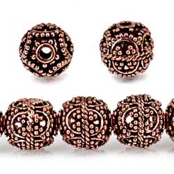 10mm Copper Bead Bead Roval Edwardian 8 inch 18 pcs