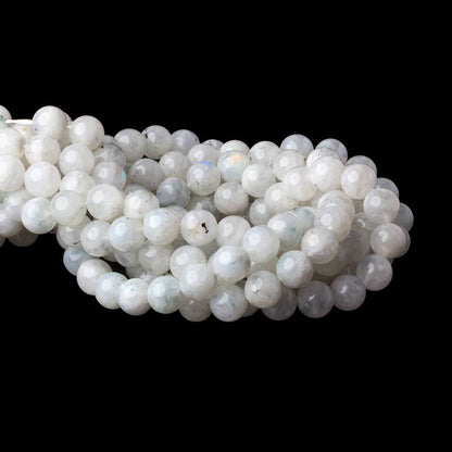 10mm Dendritic Rainbow Moonstone plain rounds 16 inch 40 beads A