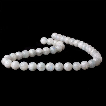 10mm Dendritic Rainbow Moonstone plain rounds 16 inch 40 beads A