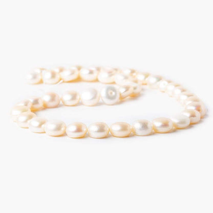 10mm Georgia Pale Peach Button Freshwater Pearls 15.5 inch 40 pieces