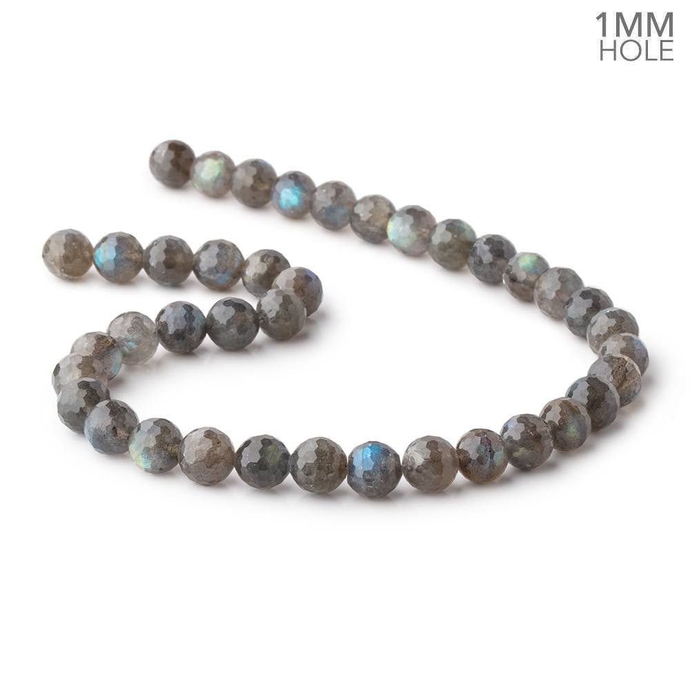 10mm Labradorite Faceted Round Beads 15 inch 39 pieces 1mm Large Hole