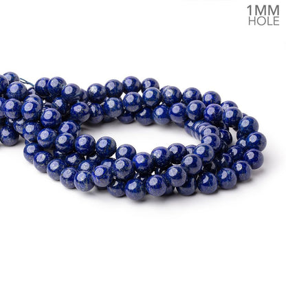 10mm Lapis Lazuli Plain Round Beads 16 inch 40 pieces 1mm Hole
