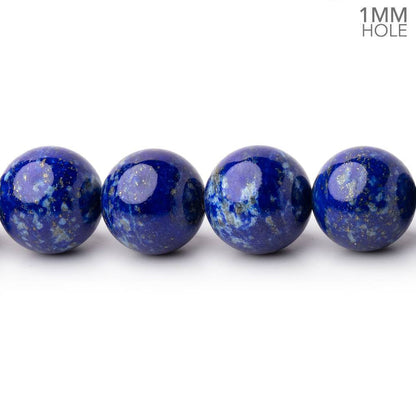 10mm Lapis Lazuli Plain Rounds 16 inch 40 Beads 1mm Hole