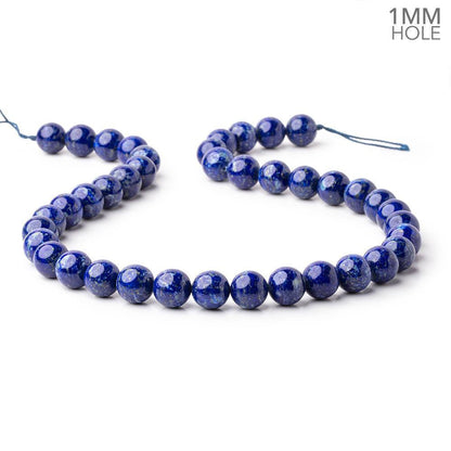 10mm Lapis Lazuli Plain Rounds 16 inch 40 Beads 1mm Hole