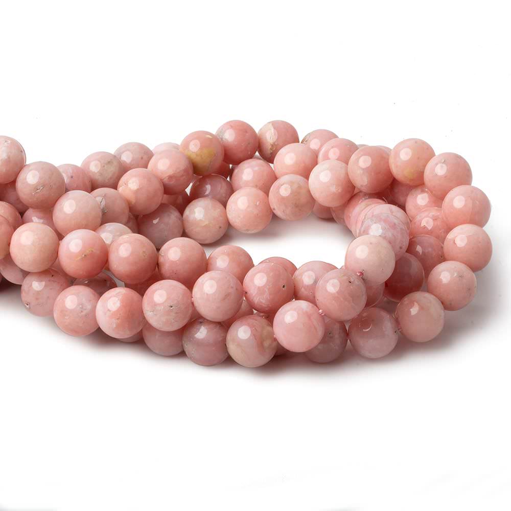 10mm Pink Peruvian Opal plain rounds 16 inch 41 beads AA