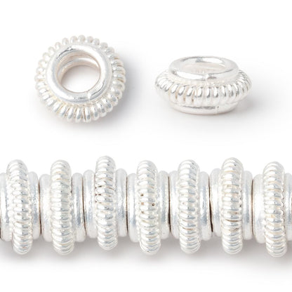 10mm Pinwheel Spacer with 4mm Large Hole 8 inch 43 Beads