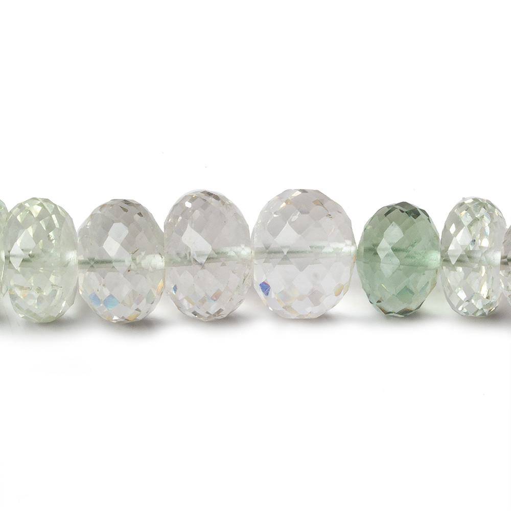 10mm Prasiolite Faceted Rondelles 16 inch 59 beads AA Grade