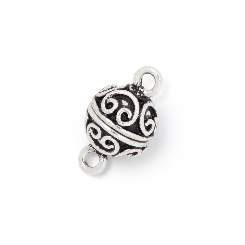 10mm Simple Scroll Design Magnetic Clasp 1 piece