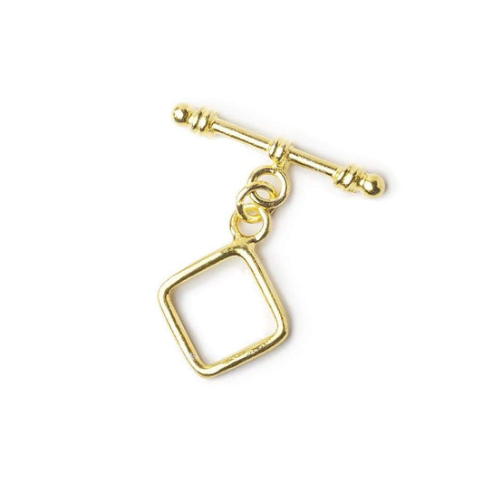 10mm Vermeil Toggle Plain Diamond Design 1 piece