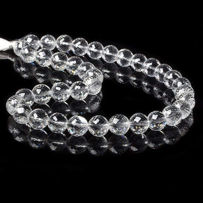 10mm Crystal Quartz faceted round beads 16 inch 42 pieces AAA