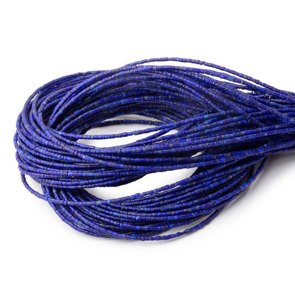 1mm Lapis Lazuli Micro-Plain Tube Beads 15 inches AA Grade
