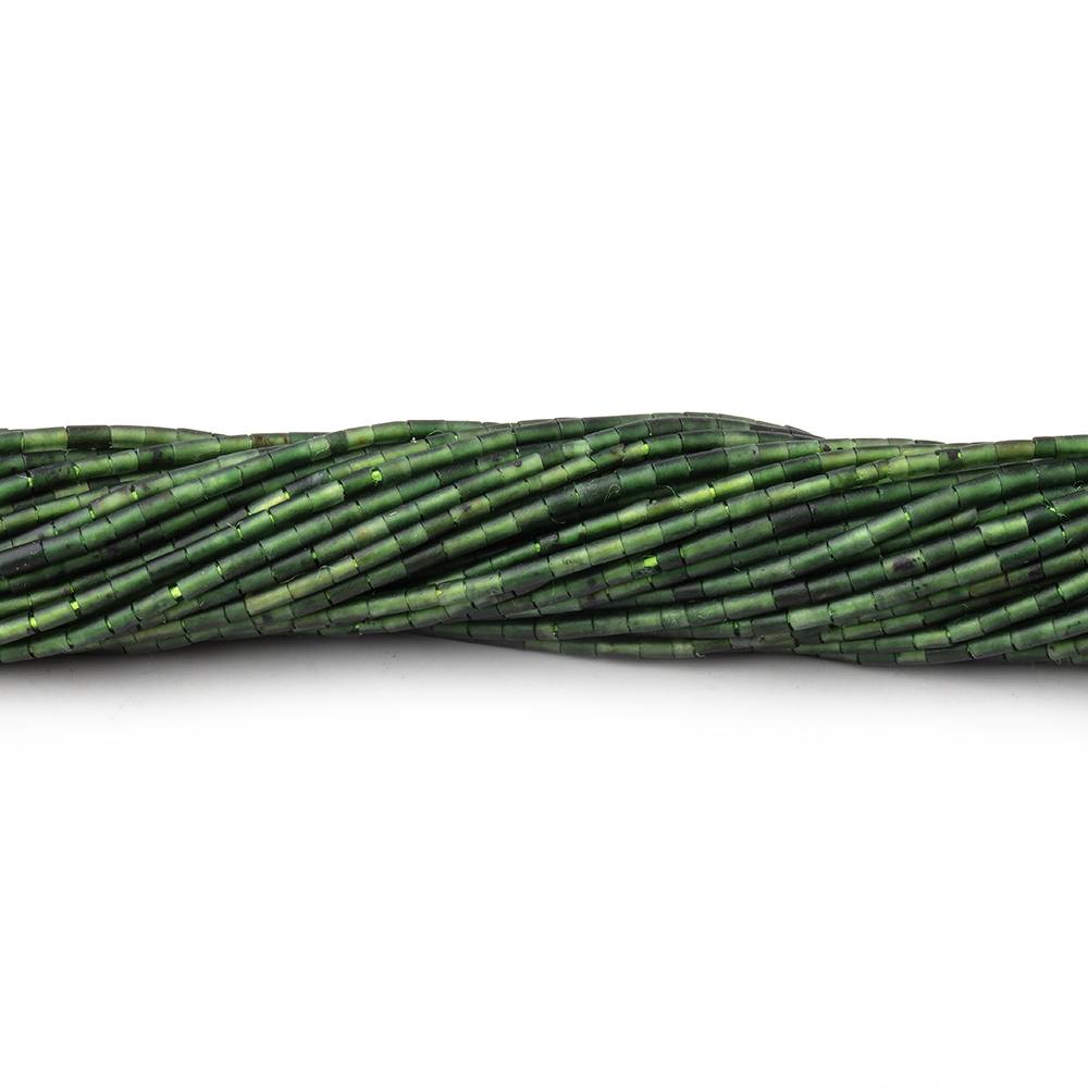 1.2-1.4mm Jade Hand Cut Tube Beads 15 inch 184 pieces