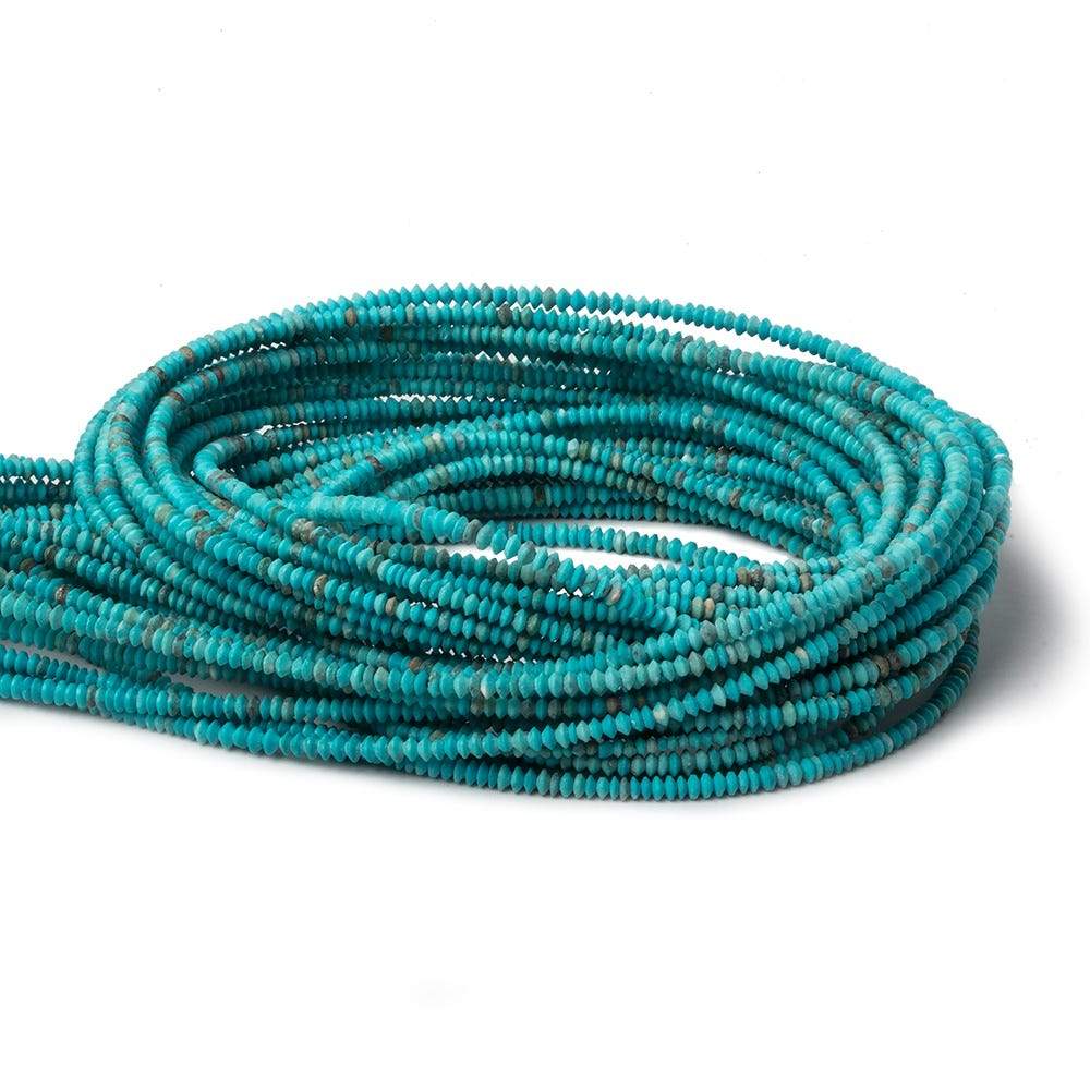 1.5-2mm Robin's Egg Blue Turquoise disc rondelle beads 18 inch 331 pieces