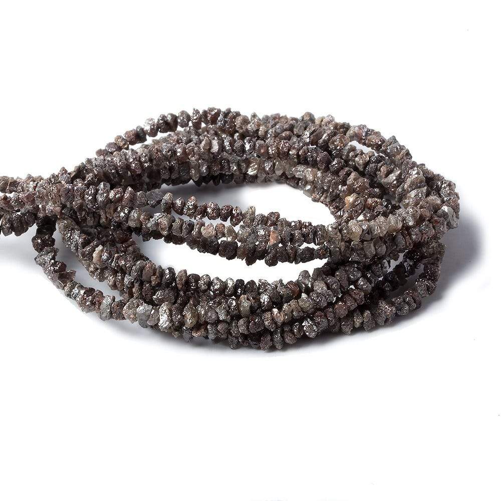 1.5-3mm Dark Chocolate Brown Diamond crystal nugget beads 15 inch 225 pcs