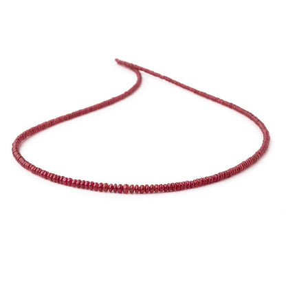 1.5-3mm Natural Ruby Plain Rondelle Beads 16 inch 325 pieces AAA