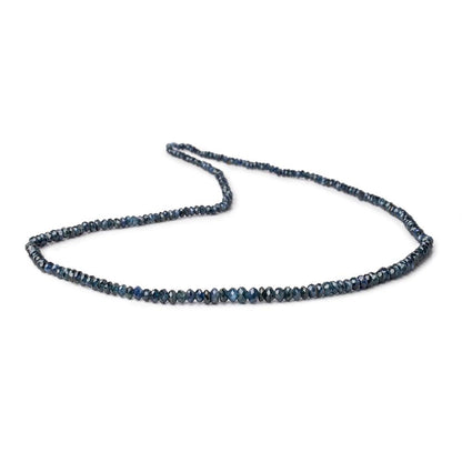 1.5-4.5mm Blue Sapphire Faceted Rondelle Beads 16 inch 224 pieces