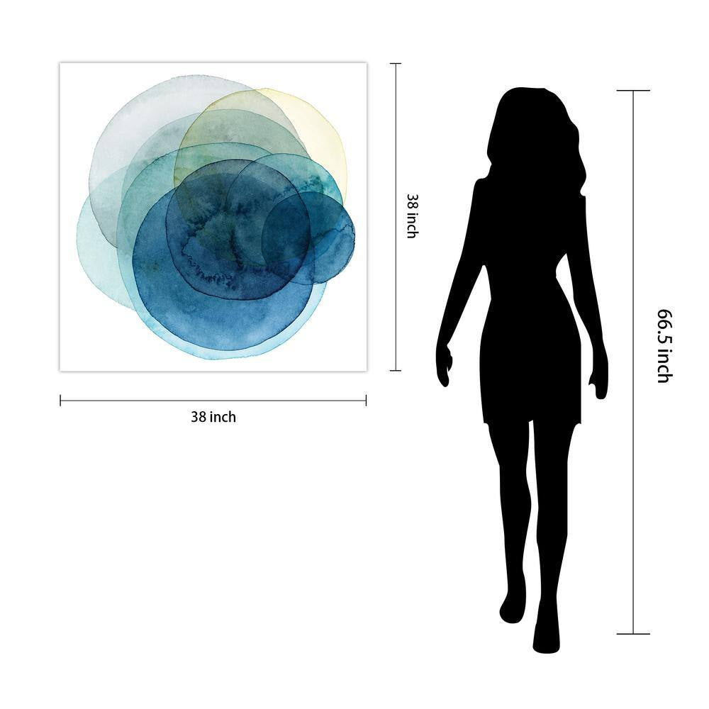 "Evolving Planets I" by EAD Art Coop Frameless Free-Floating Tempered Art Glass Wall Art