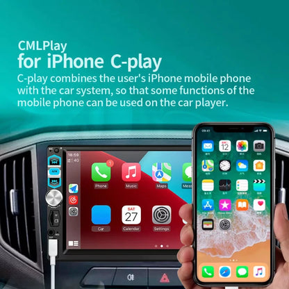 Universal Car Radio Stereo 7Inch HD Touch Screen Multimedia Player BT Autoaudio FM Autoaudio FM Receiver Car Reversing Camera