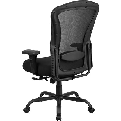 Big and Tall Ergonomic Office Chair 24/7 Heavy Duty Mesh High Back Synchro-Tilt Adjustable Lumbar Armrests 400 Lb Capacity