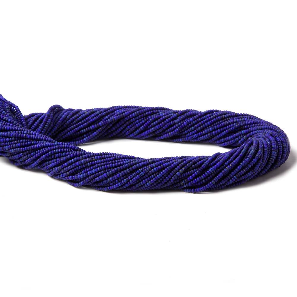 1.5mm Lapis Lazuli micro-plain rondelle beads 14.5 inches AA Grade