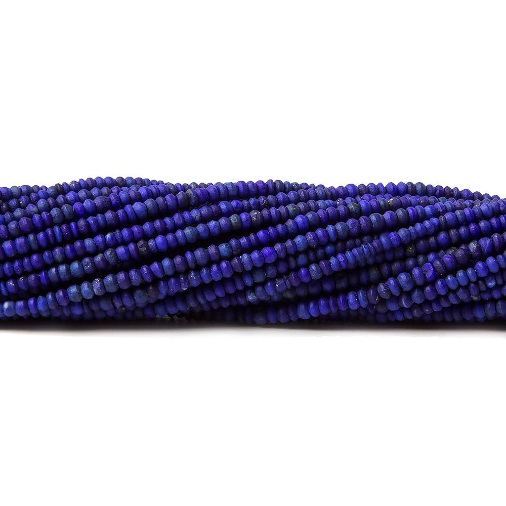 1.5mm Lapis Lazuli micro-plain rondelle beads 14.5 inches AA Grade