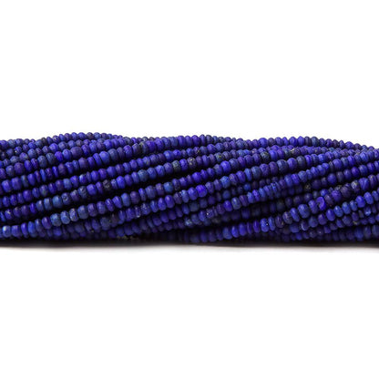 1.5mm Lapis Lazuli micro-plain rondelle beads 14.5 inches AA Grade