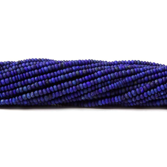 1.5mm Lapis Lazuli micro-plain rondelle beads 14.5 inches AA Grade