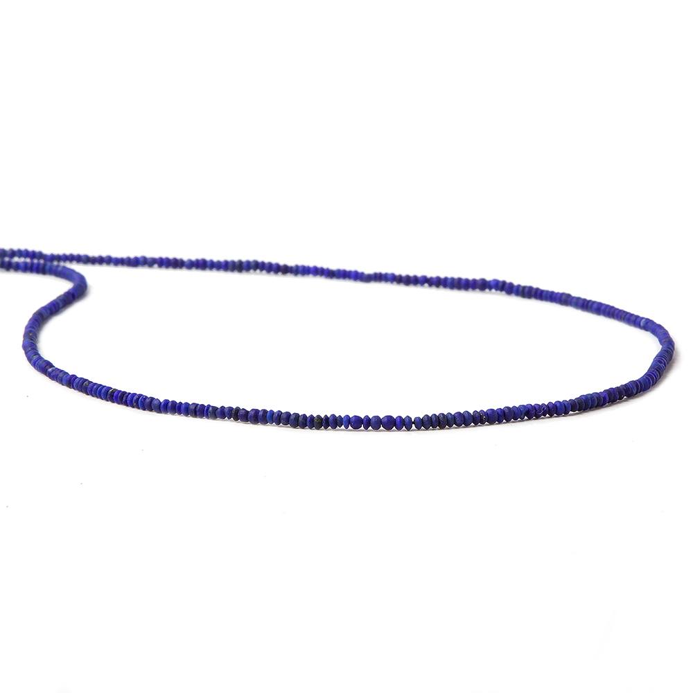 1.5mm Lapis Lazuli micro-plain rondelle beads 14.5 inches AA Grade