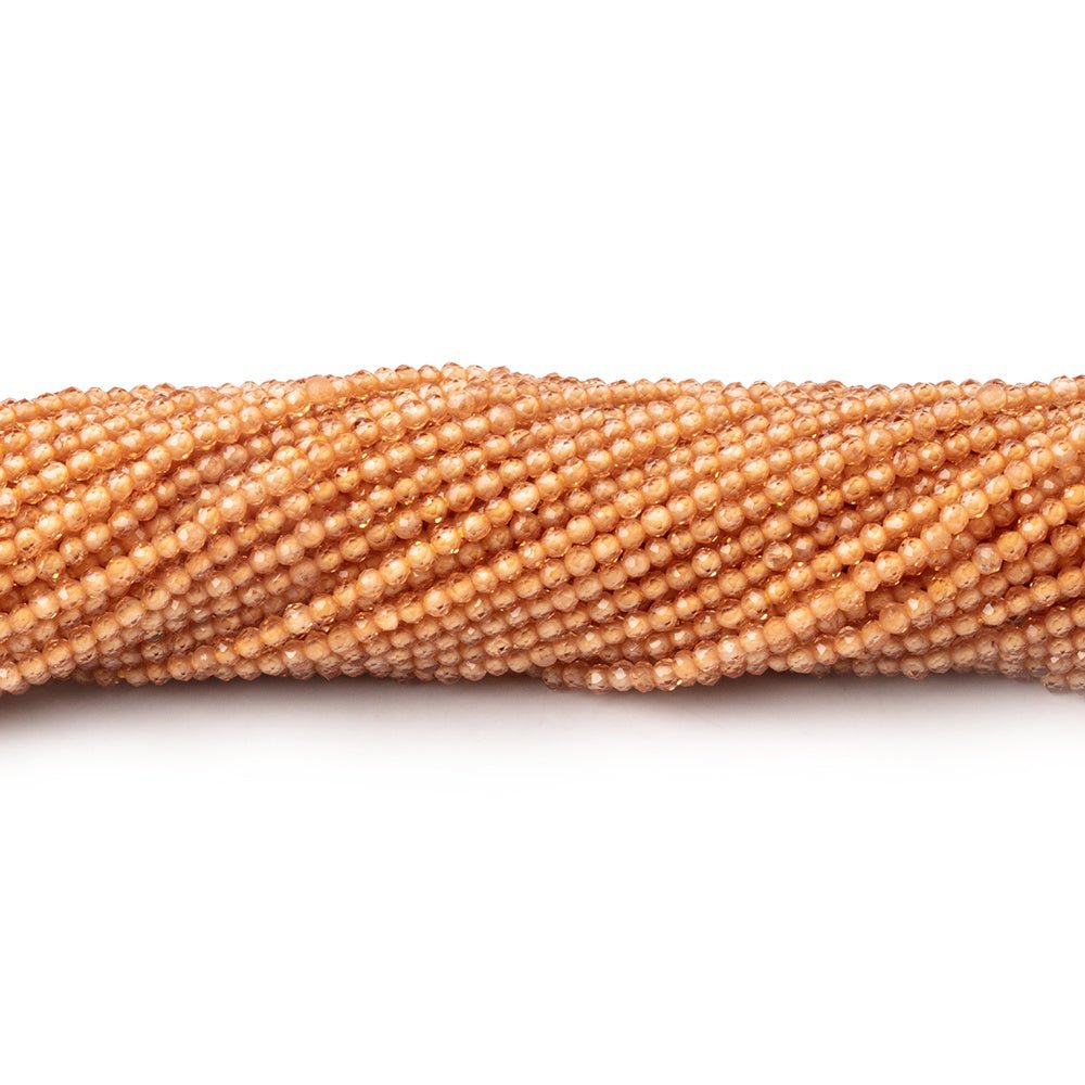 1.5mm Mandarin Garnet Micro Faceted Round Beads 12.5 inch 230 pieces AA