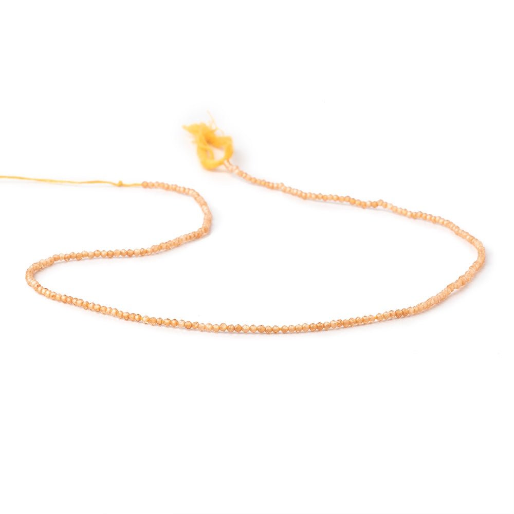 1.5mm Mandarin Garnet Micro Faceted Round Beads 12.5 inch 230 pieces AA