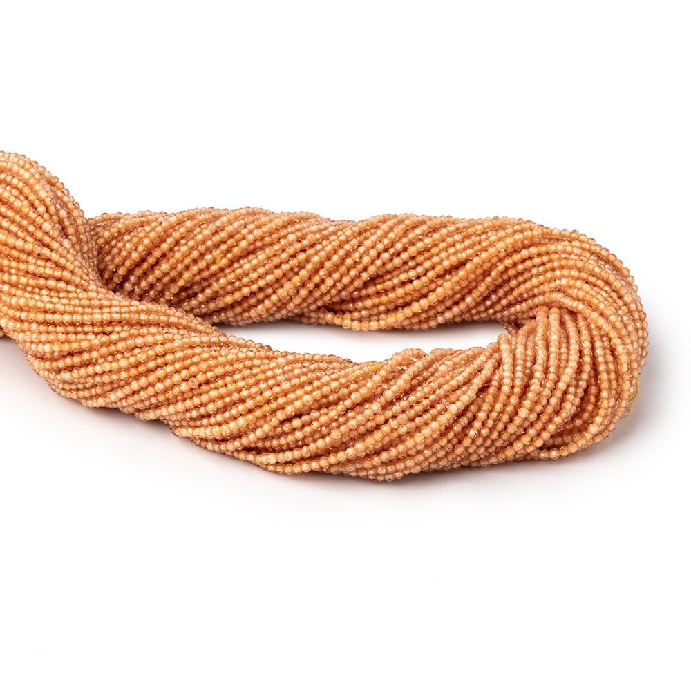 1.5mm Mandarin Garnet Micro Faceted Round Beads 12.5 inch 230 pieces AA